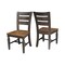 International Concepts Vista Ladderback Chair, Set of 2 Chairs, Hickory/Washed Coal C45-57P - alternate 2